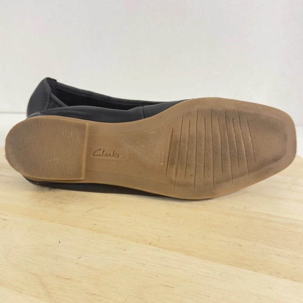 Clarks Collection Women's Shoes Blue Leather Mary Jane Flats Size 10M‎